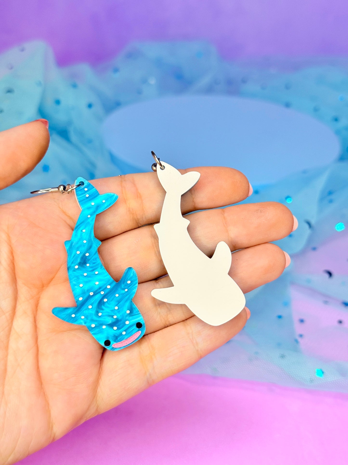 Whale Shark Acrylic Earrings