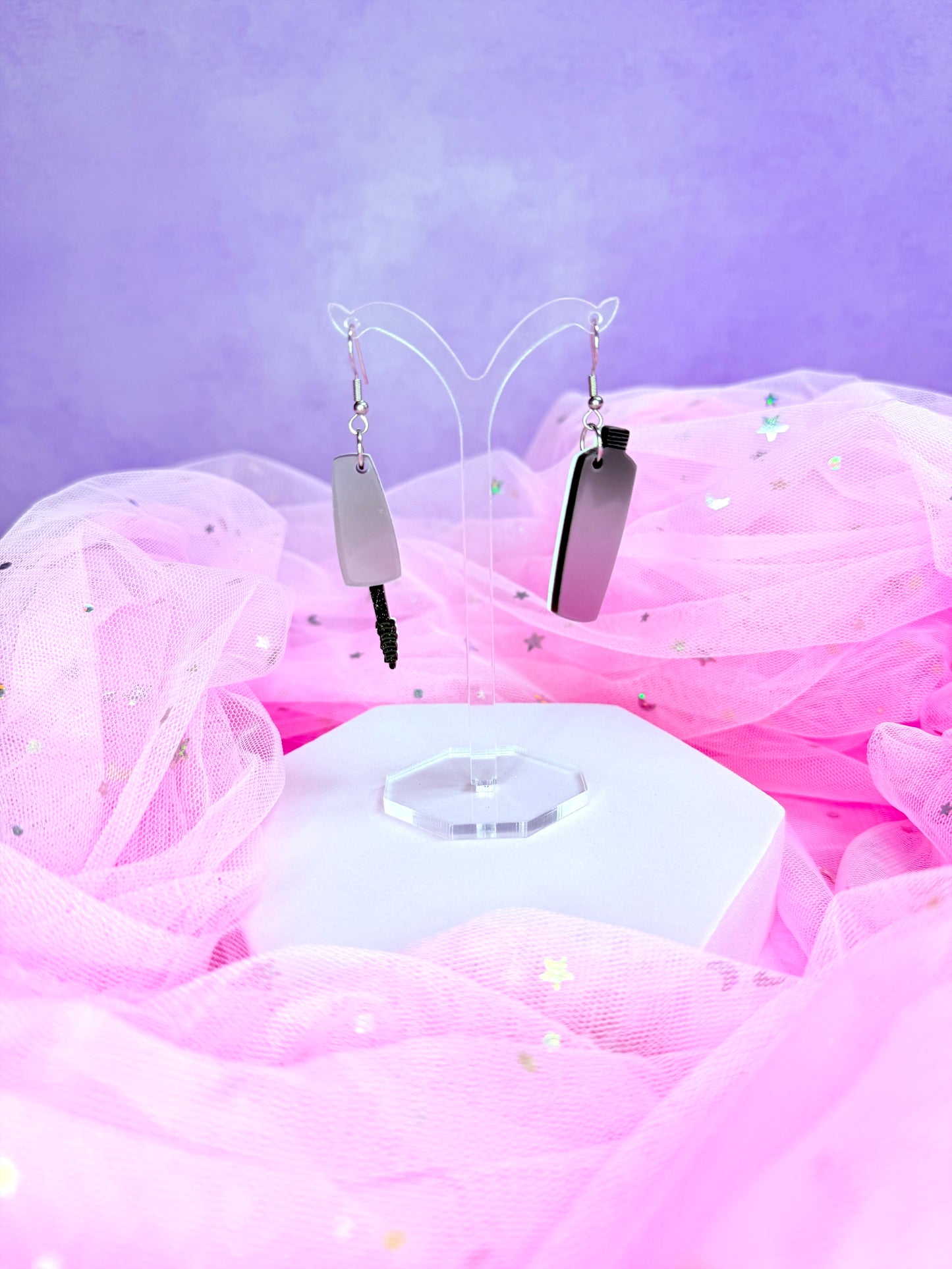 Mascara Acrylic Earrings