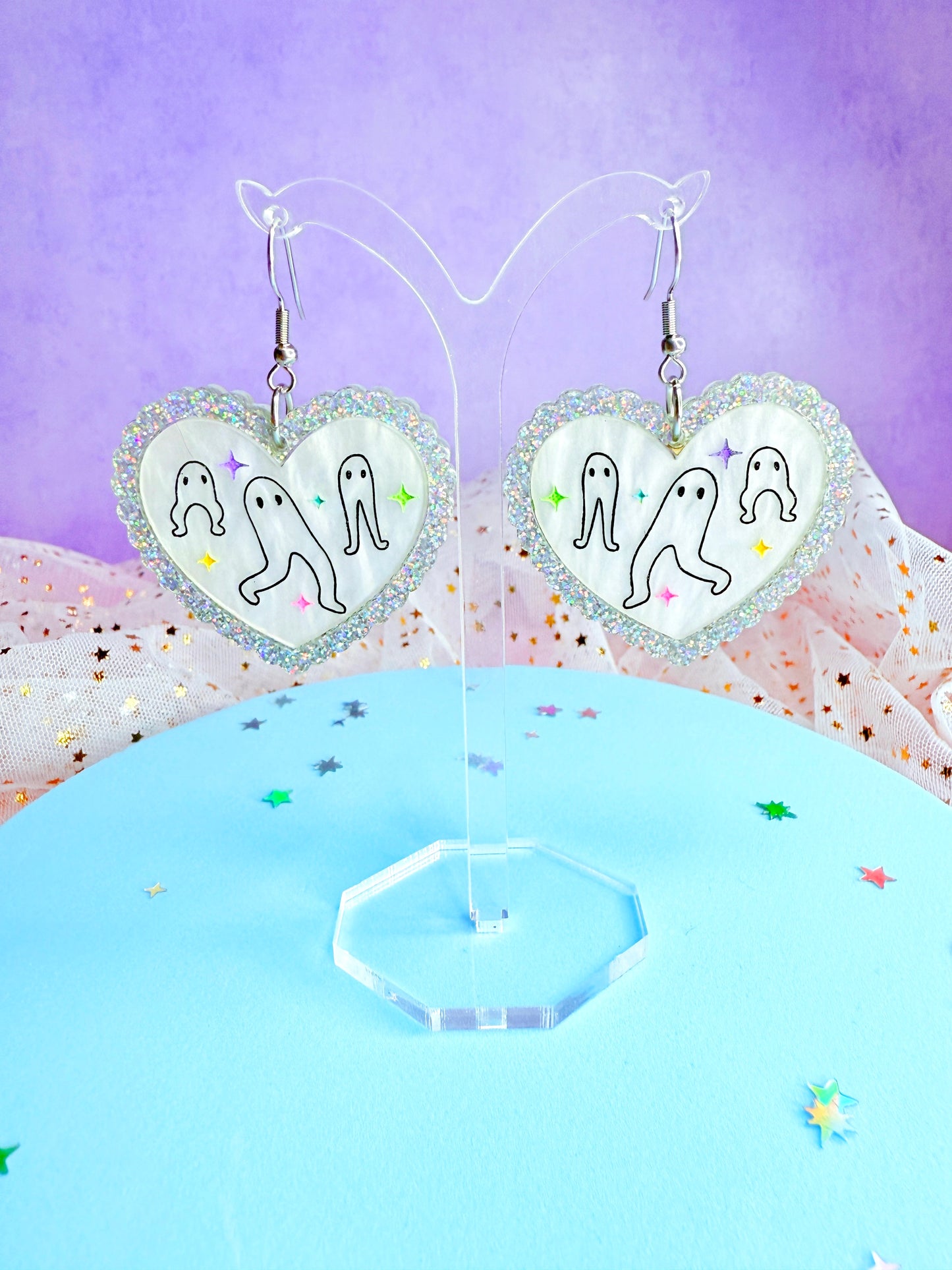 Funky Fresno Nightcrawler Acrylic Earrings
