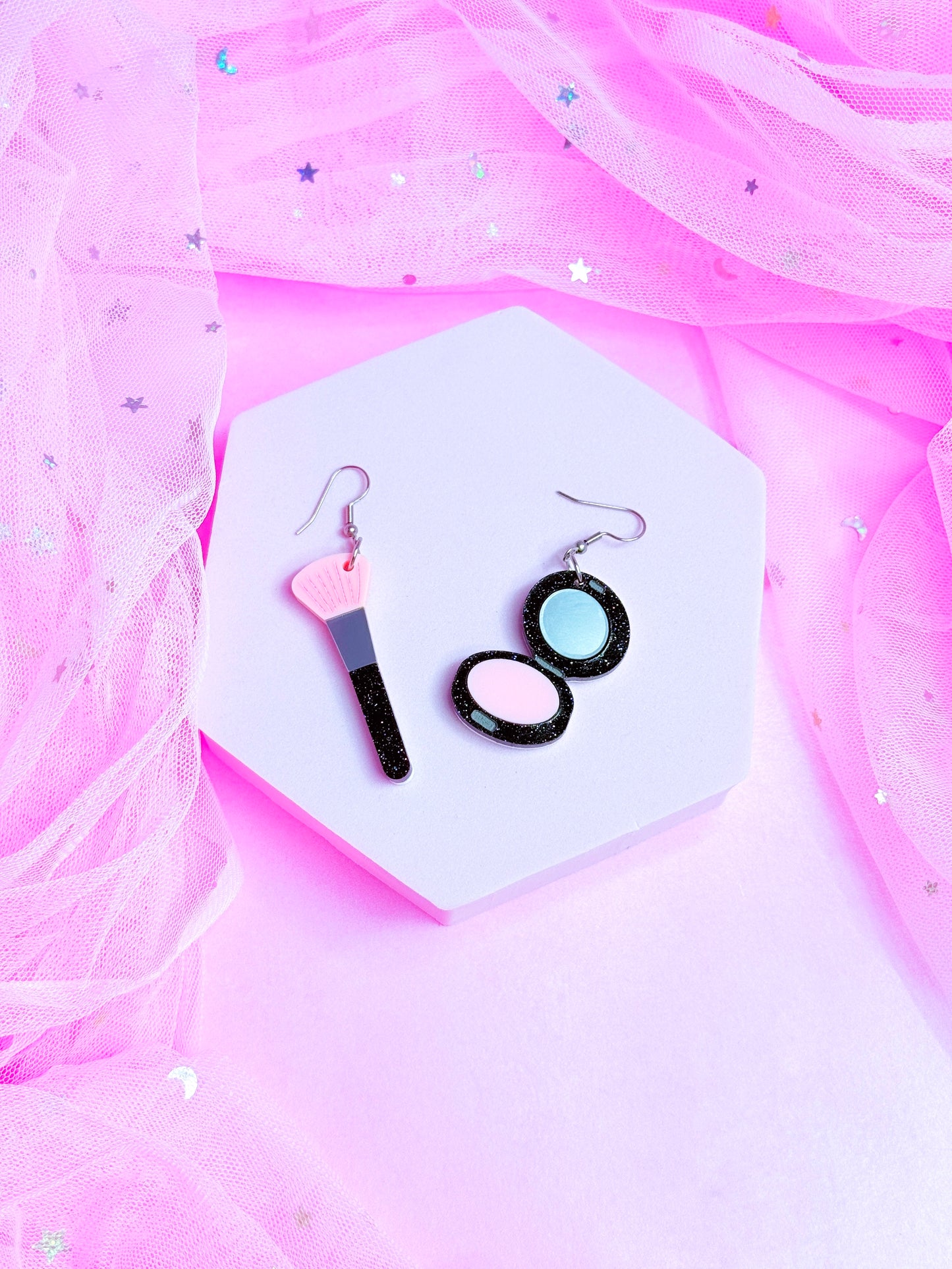 Blushing, Acrylic Earrings