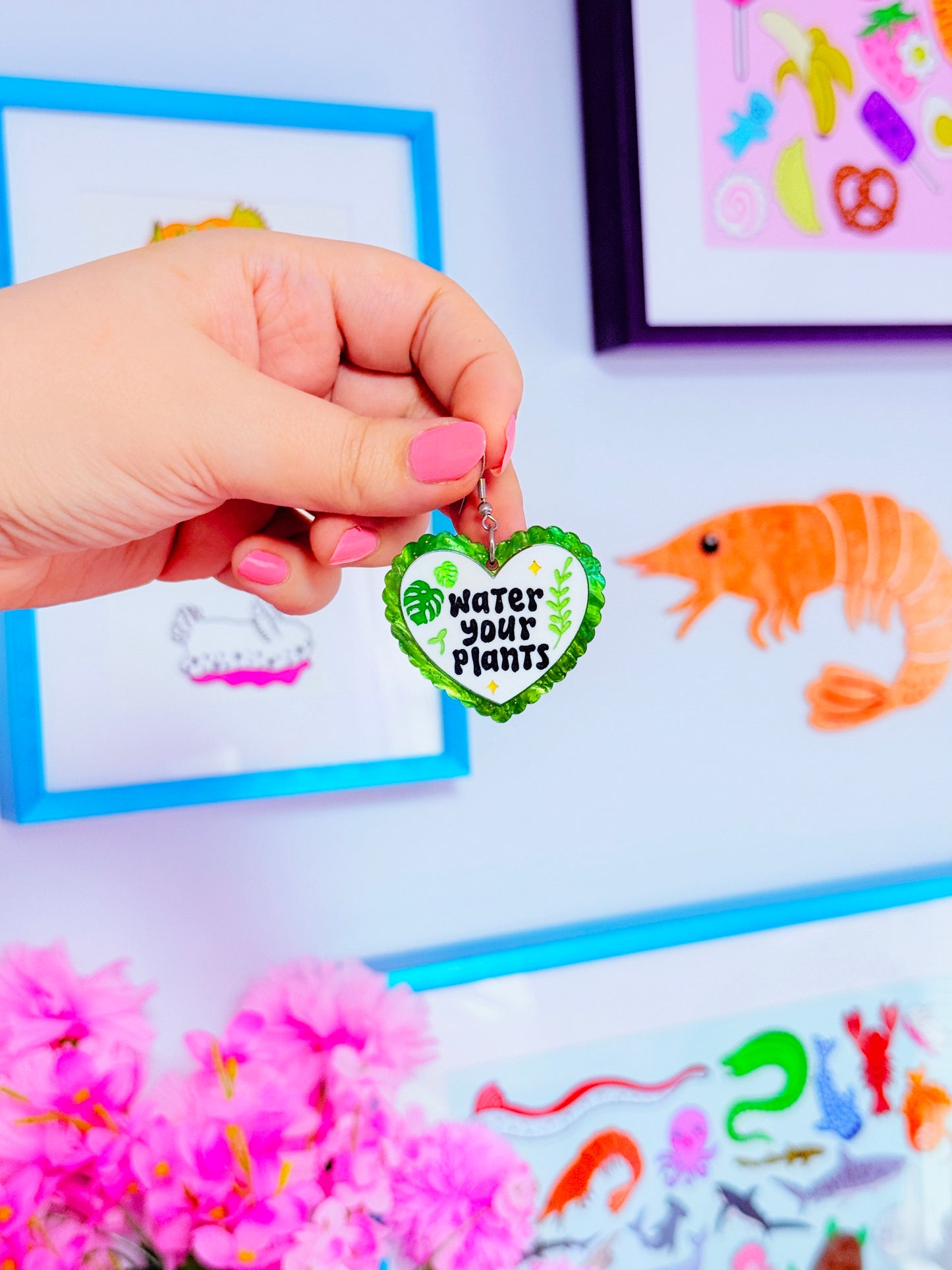 Water Your Plants, Acrylic Earrings