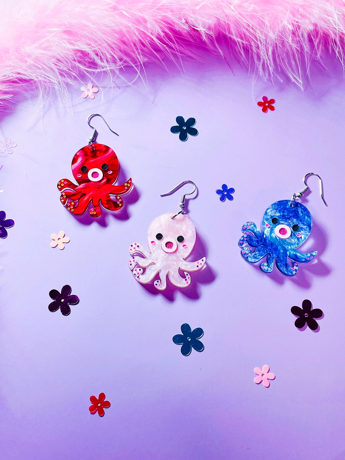 Octopus Acrylic Earrings