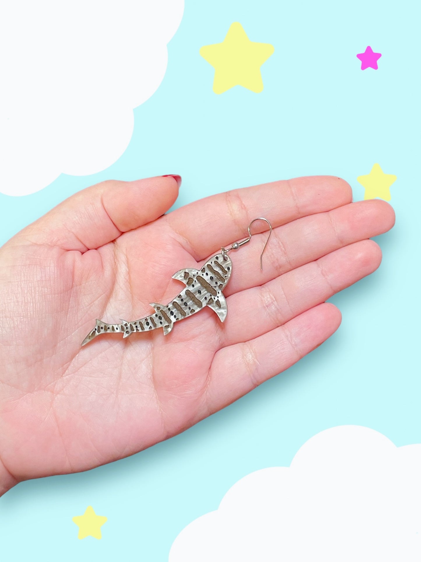 Leopard Shark Acrylic Earrings