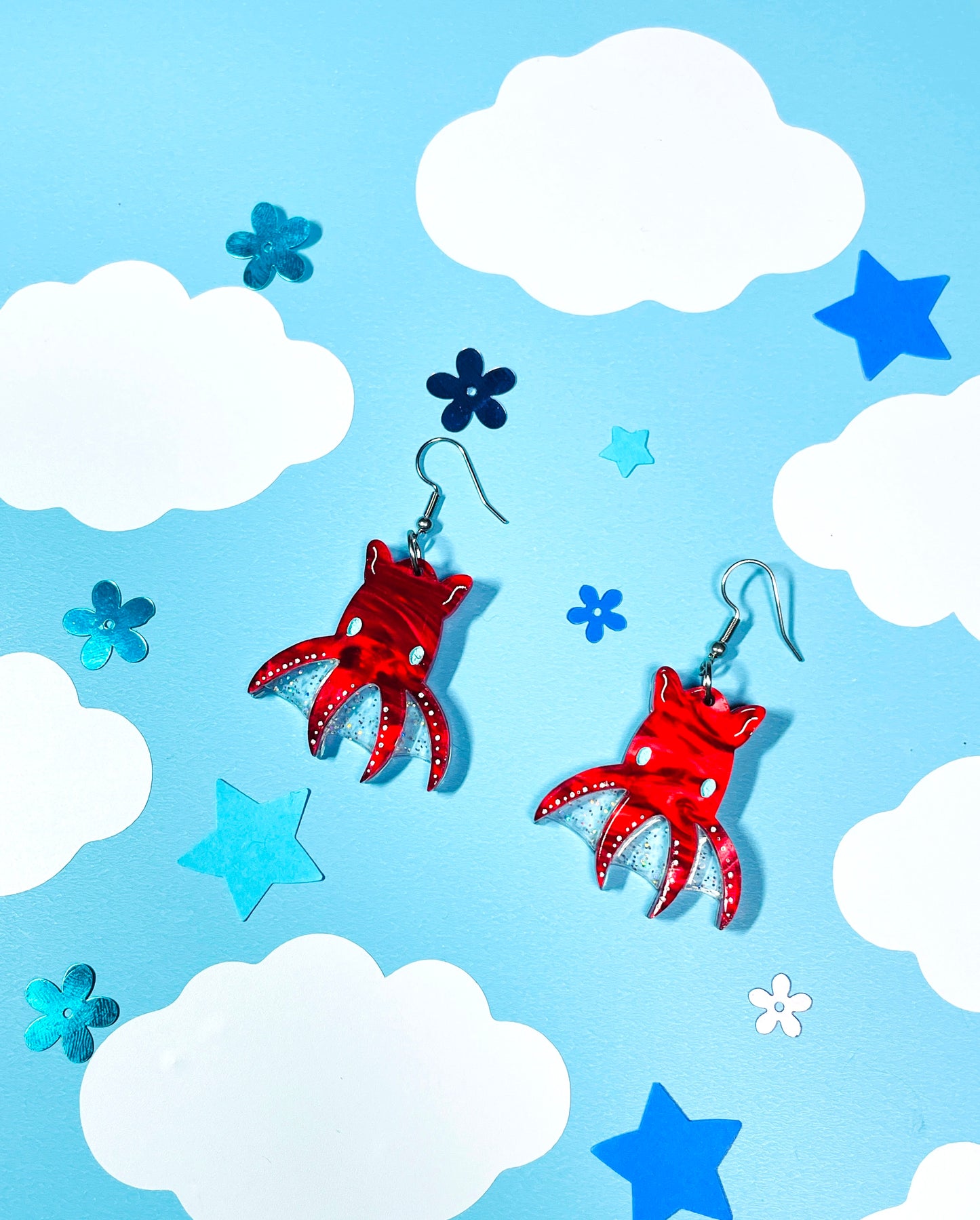 Vampire Squid Acrylic Earrings