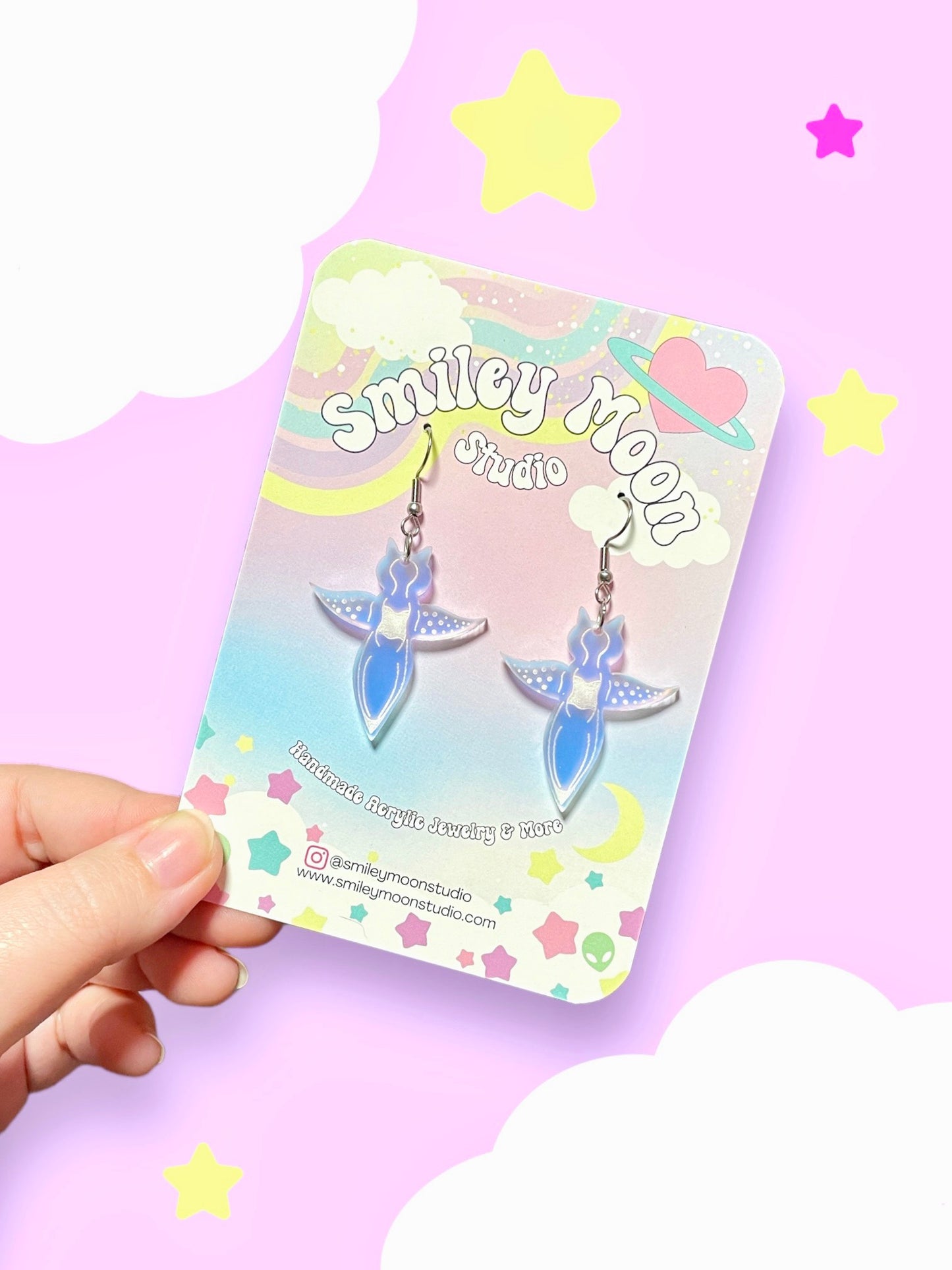 Sea Angel Acrylic Earrings