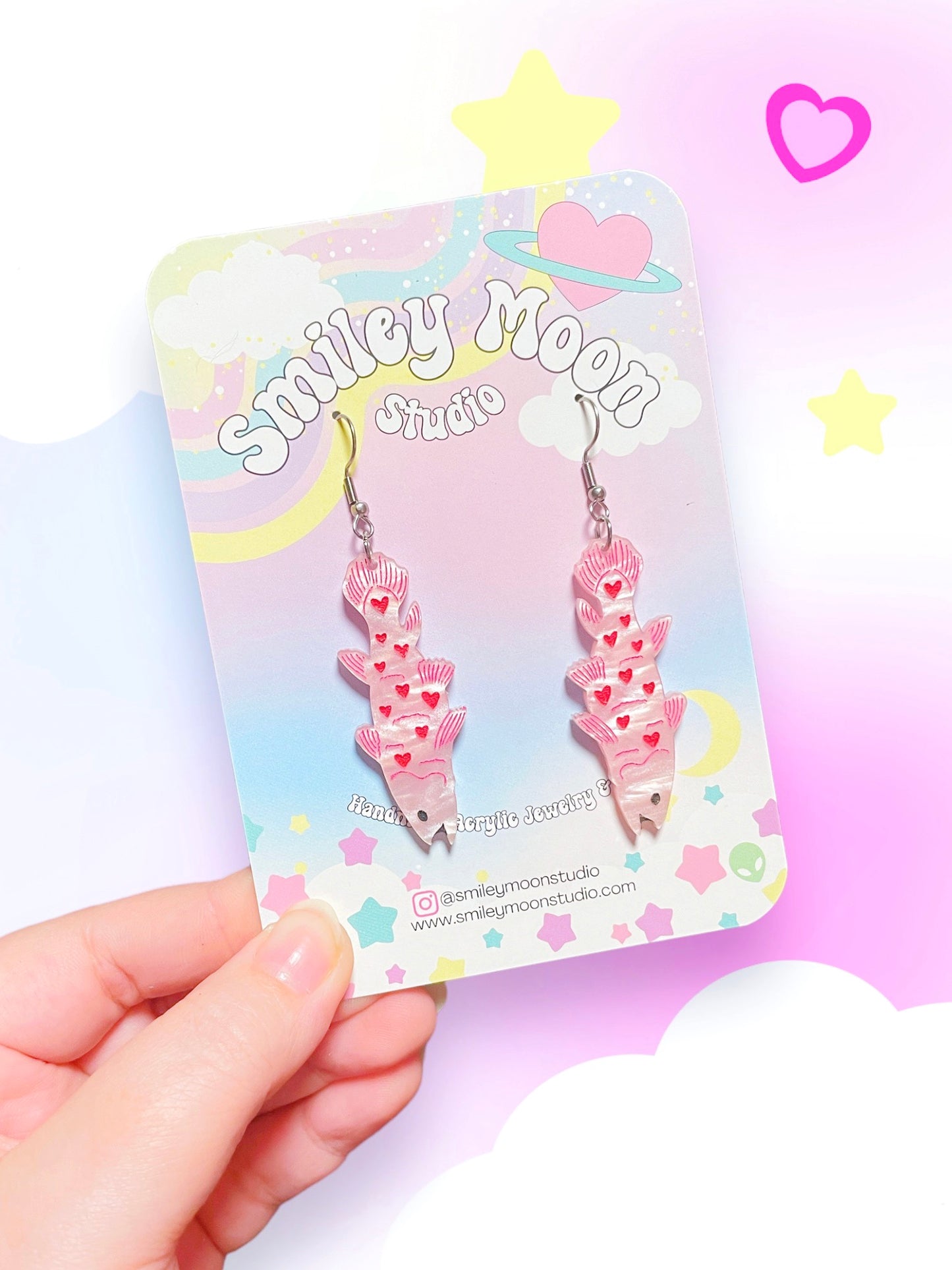 Love Fish Acrylic Earrings