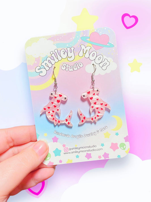 Love Hammerhead Acrylic Earrings