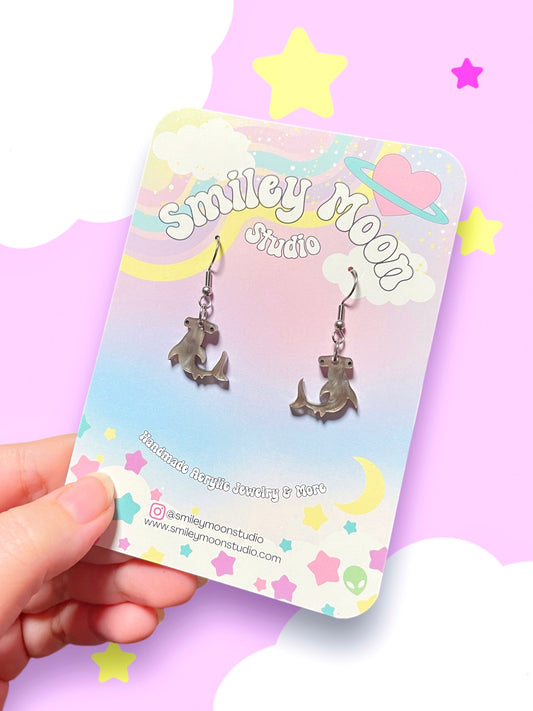 Mini Hammerhead, Acrylic Earrings