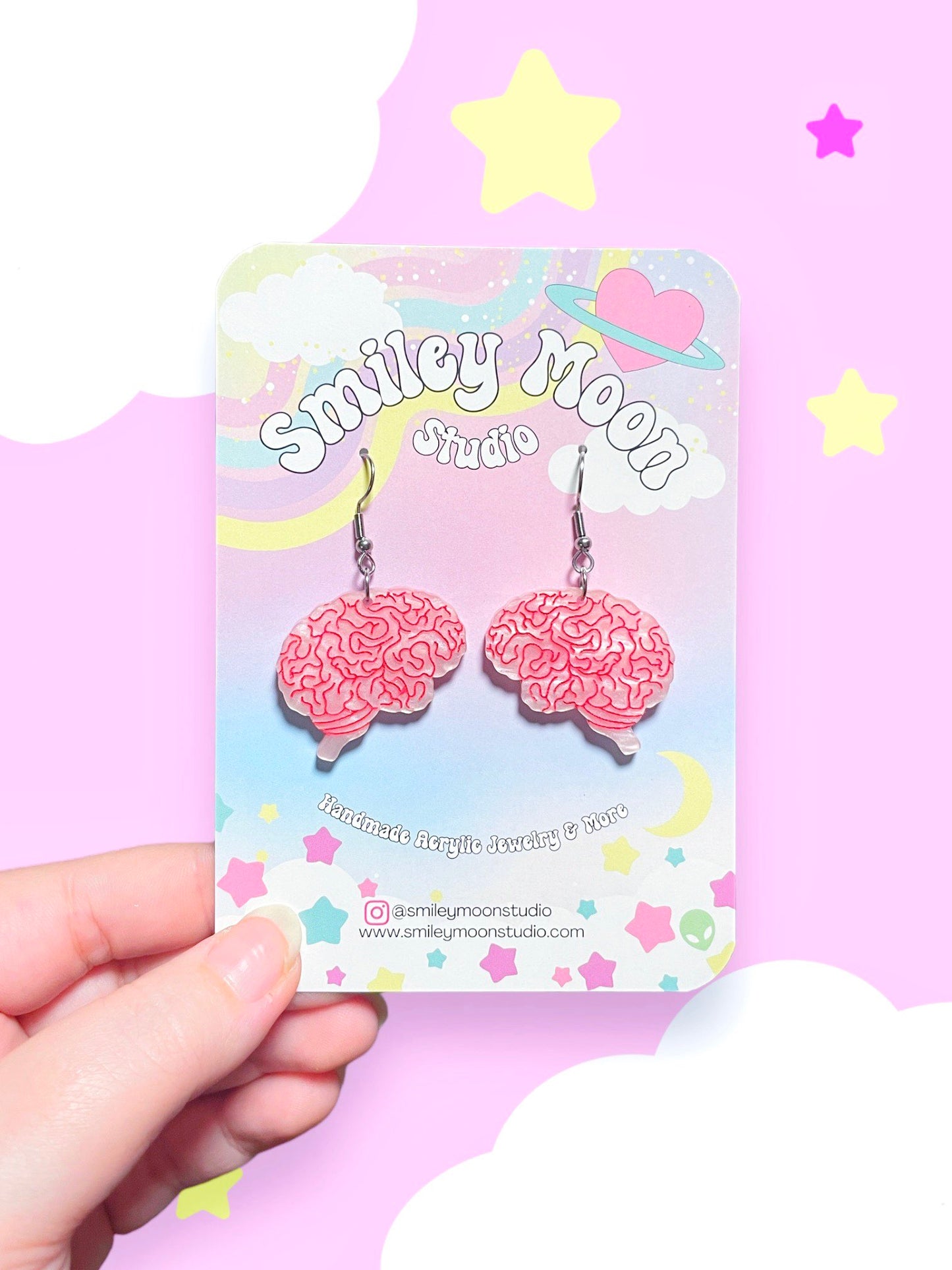 Brainy Acrylic Earrings