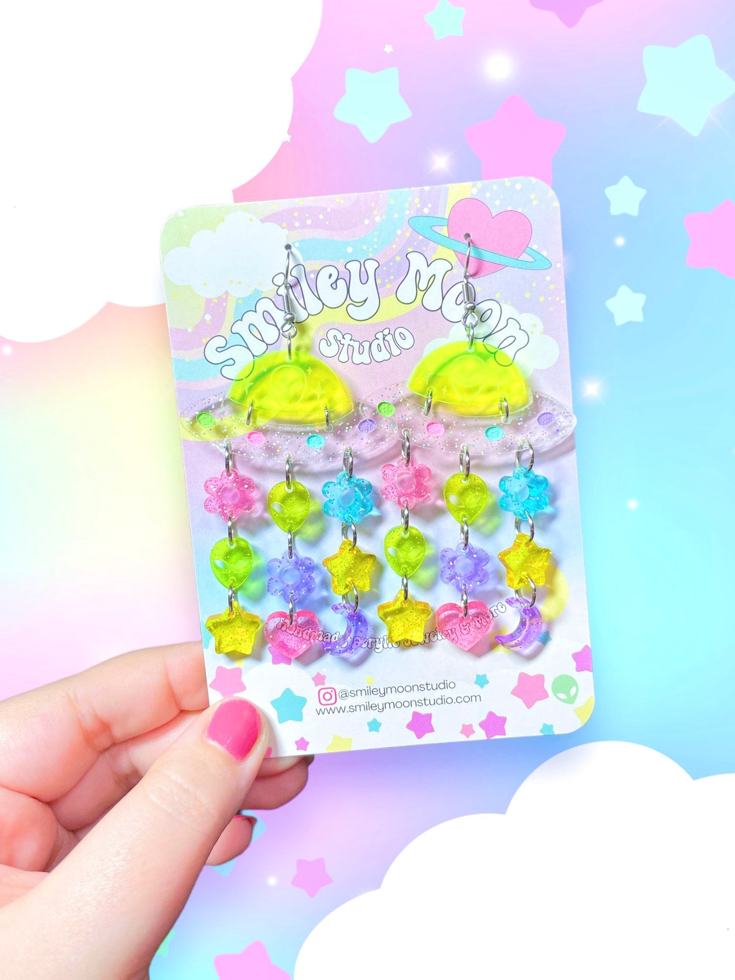 Candy UFOs, Acrylic Earrings