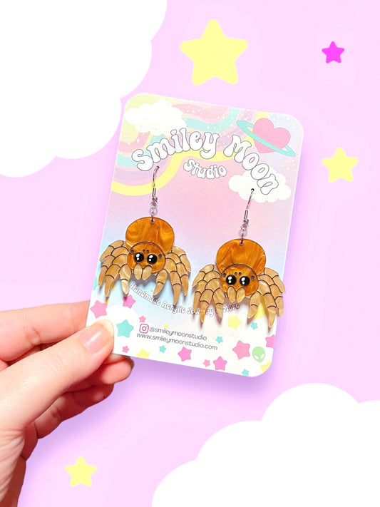 Jumping Spider Acrylic Earrings