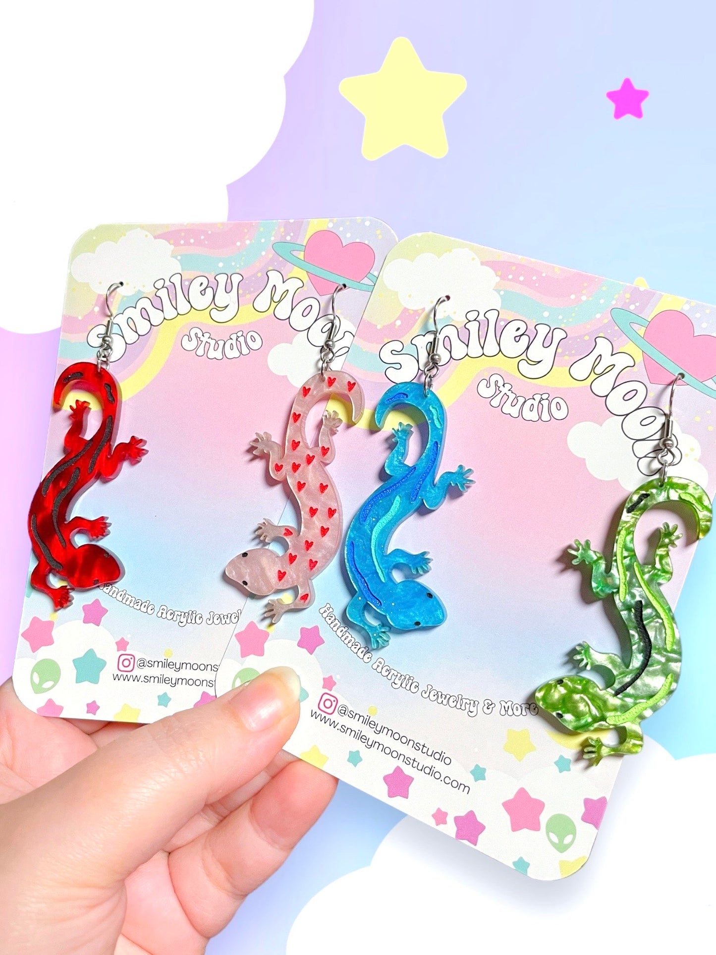 Lizard Acrylic Earrings