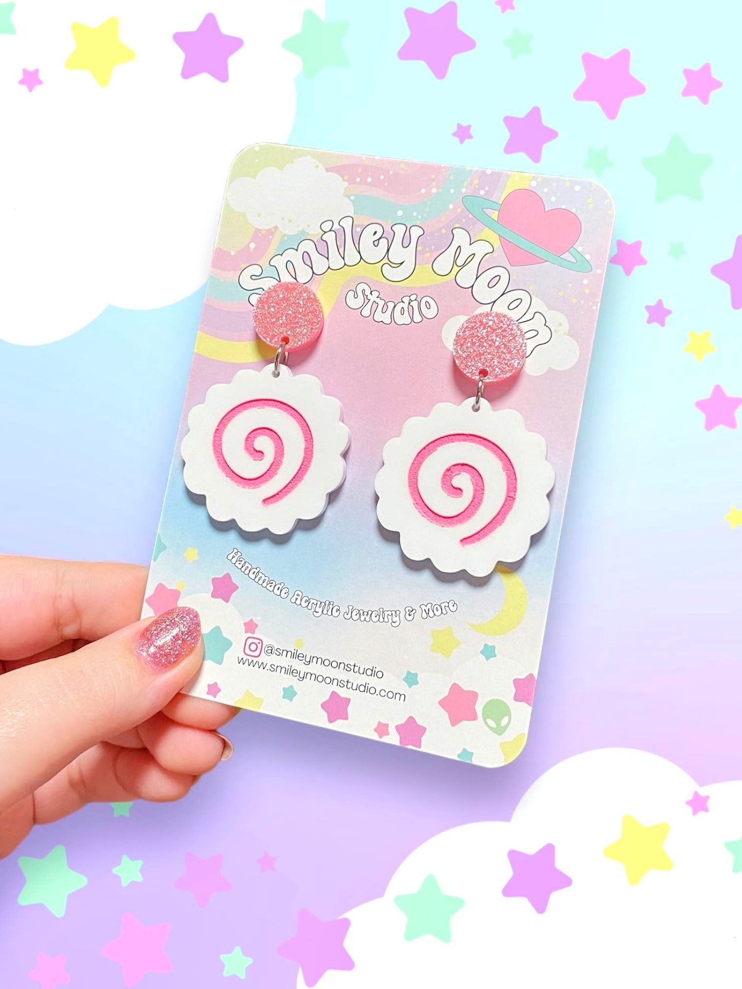 Narutomaki, Fish Cake Acrylic Earrings