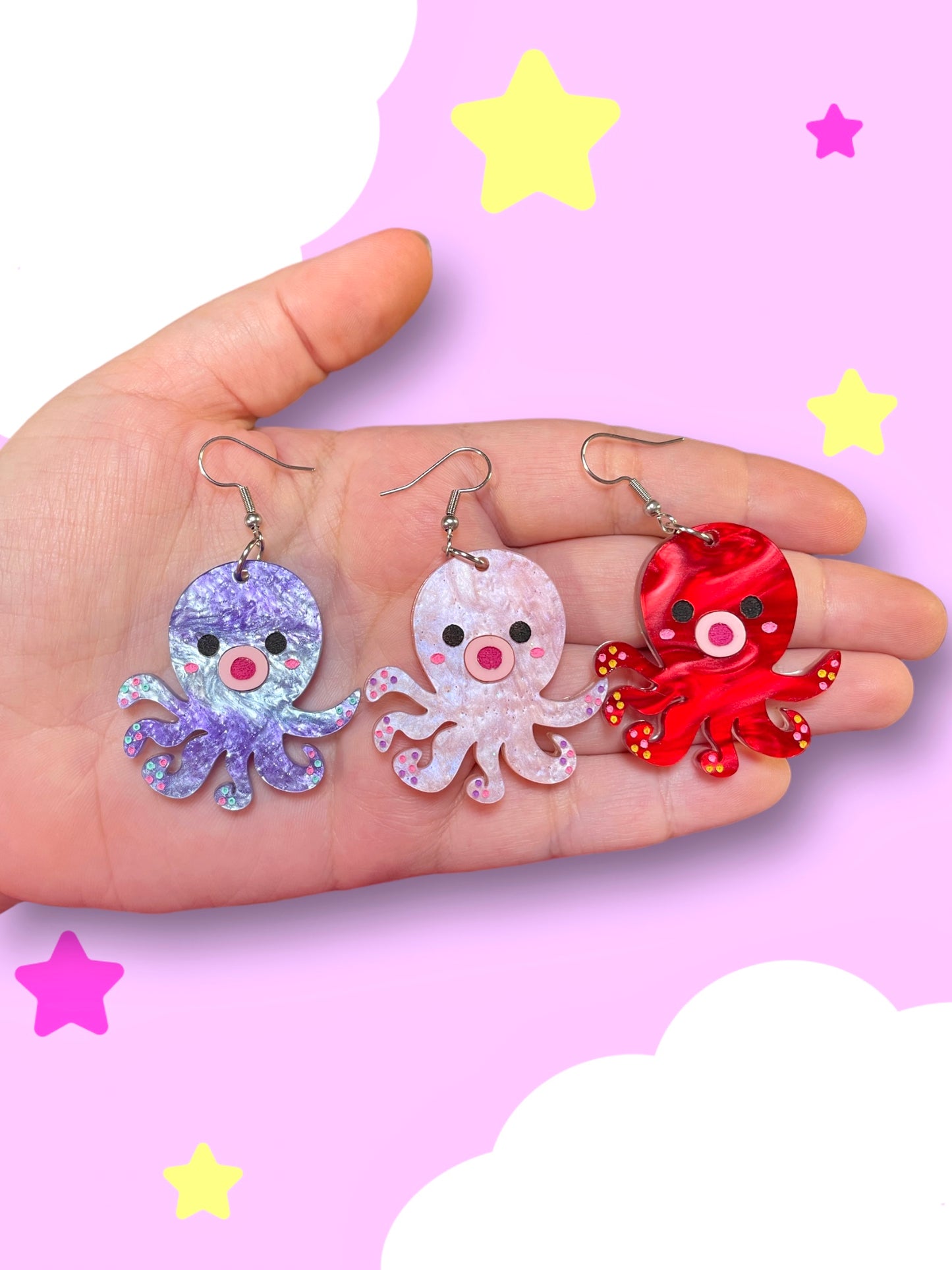Octopus Acrylic Earrings