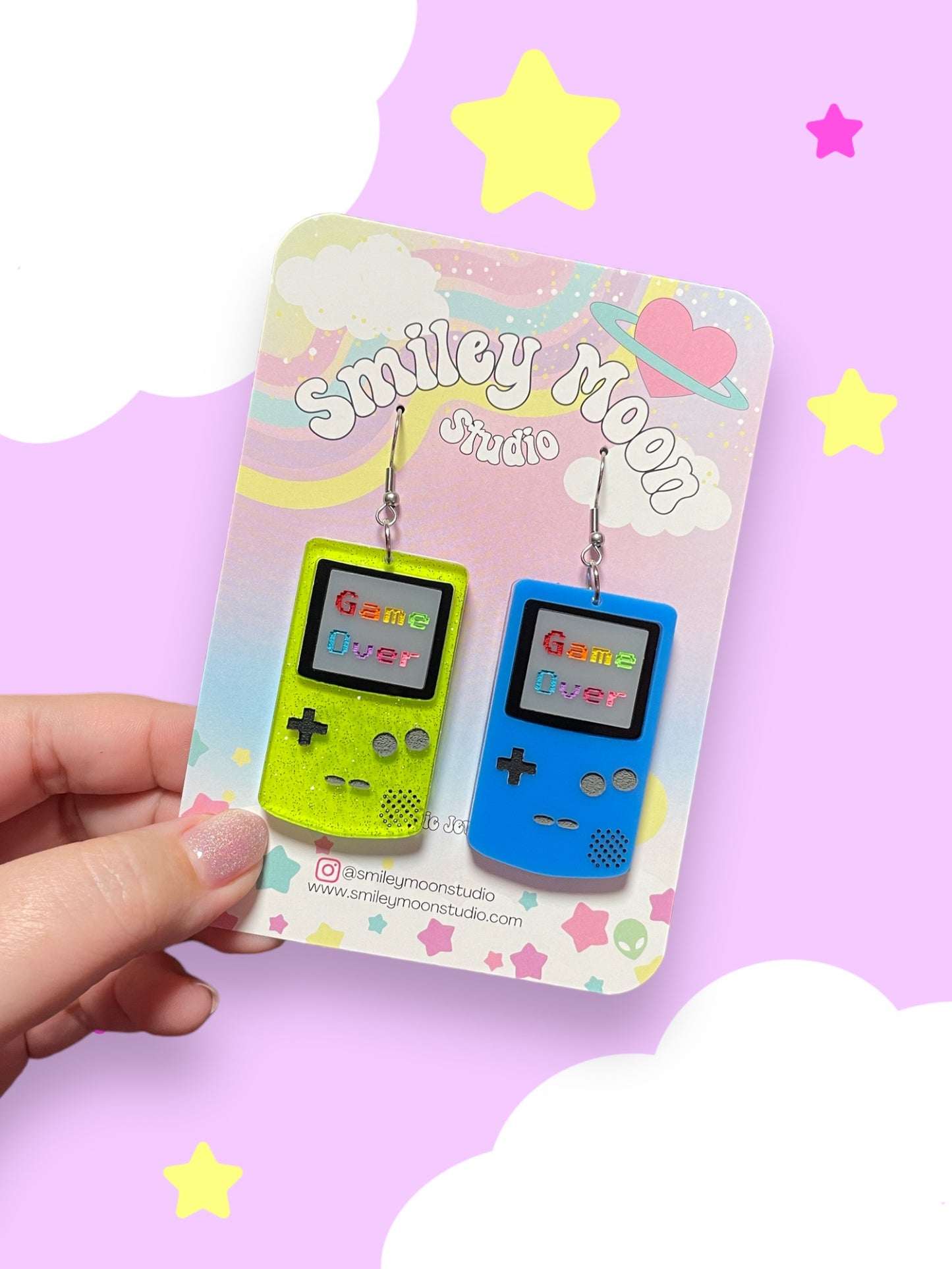 Game Over Acrylic Earrings