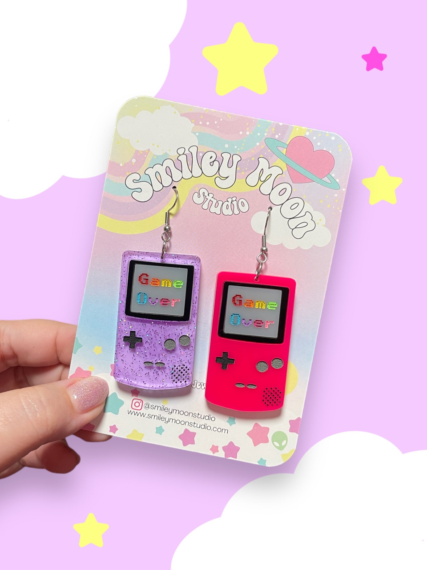 Game Over Acrylic Earrings