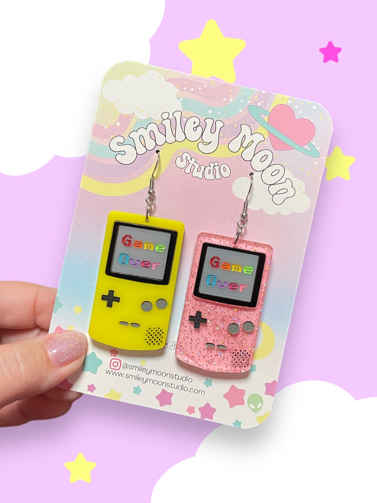 Game Over Acrylic Earrings