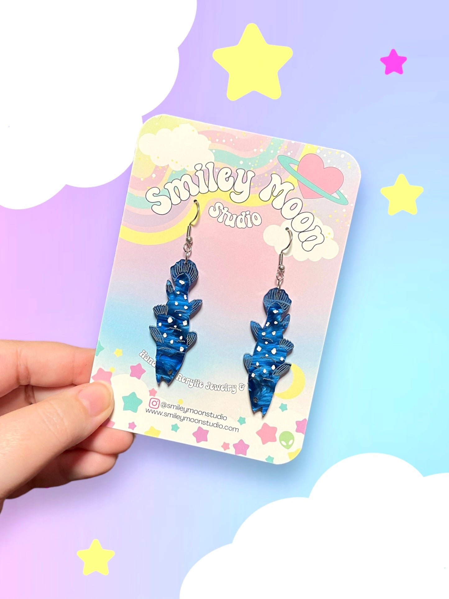 Coelacanth Acrylic Earrings