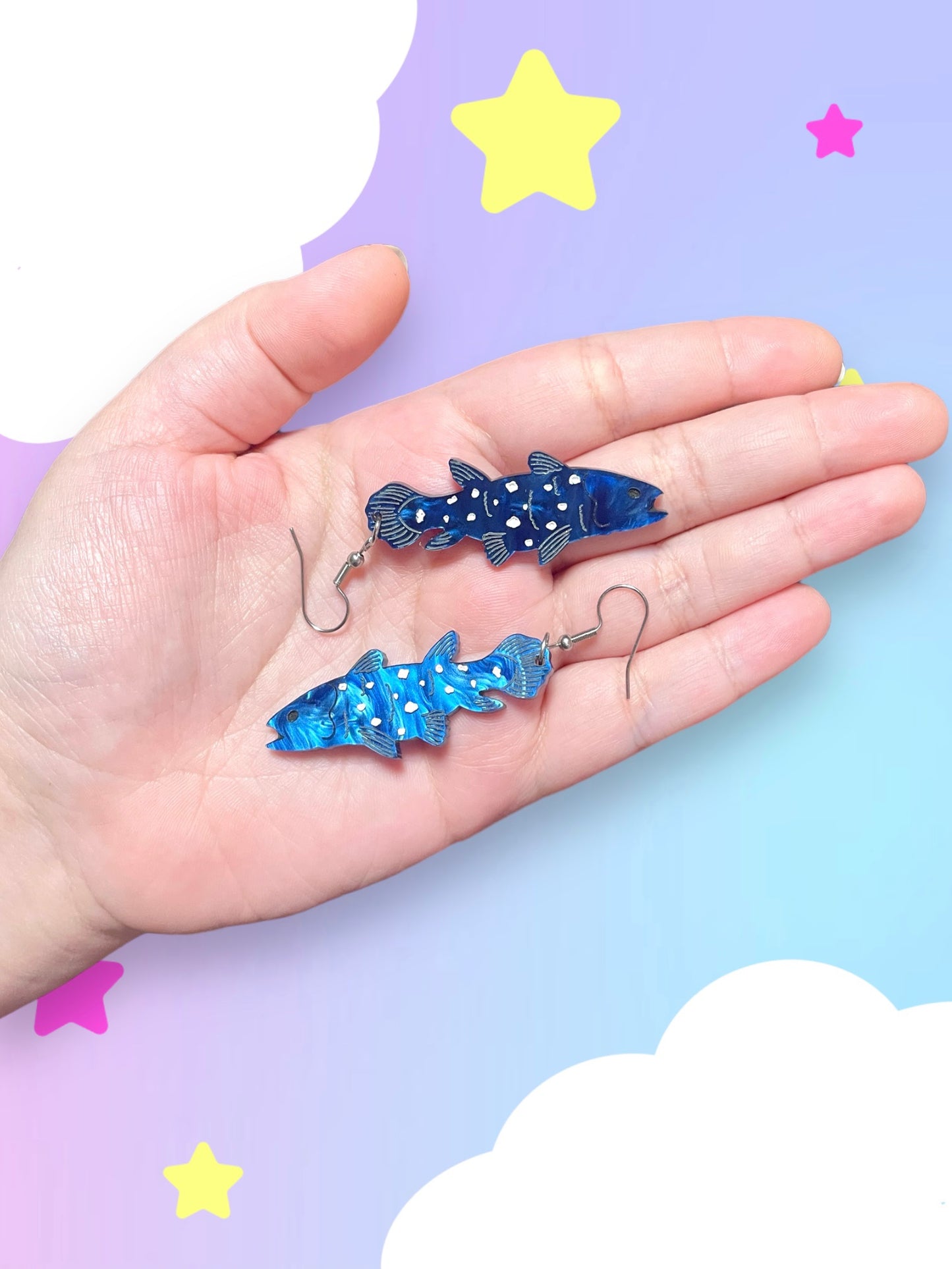 Coelacanth Acrylic Earrings
