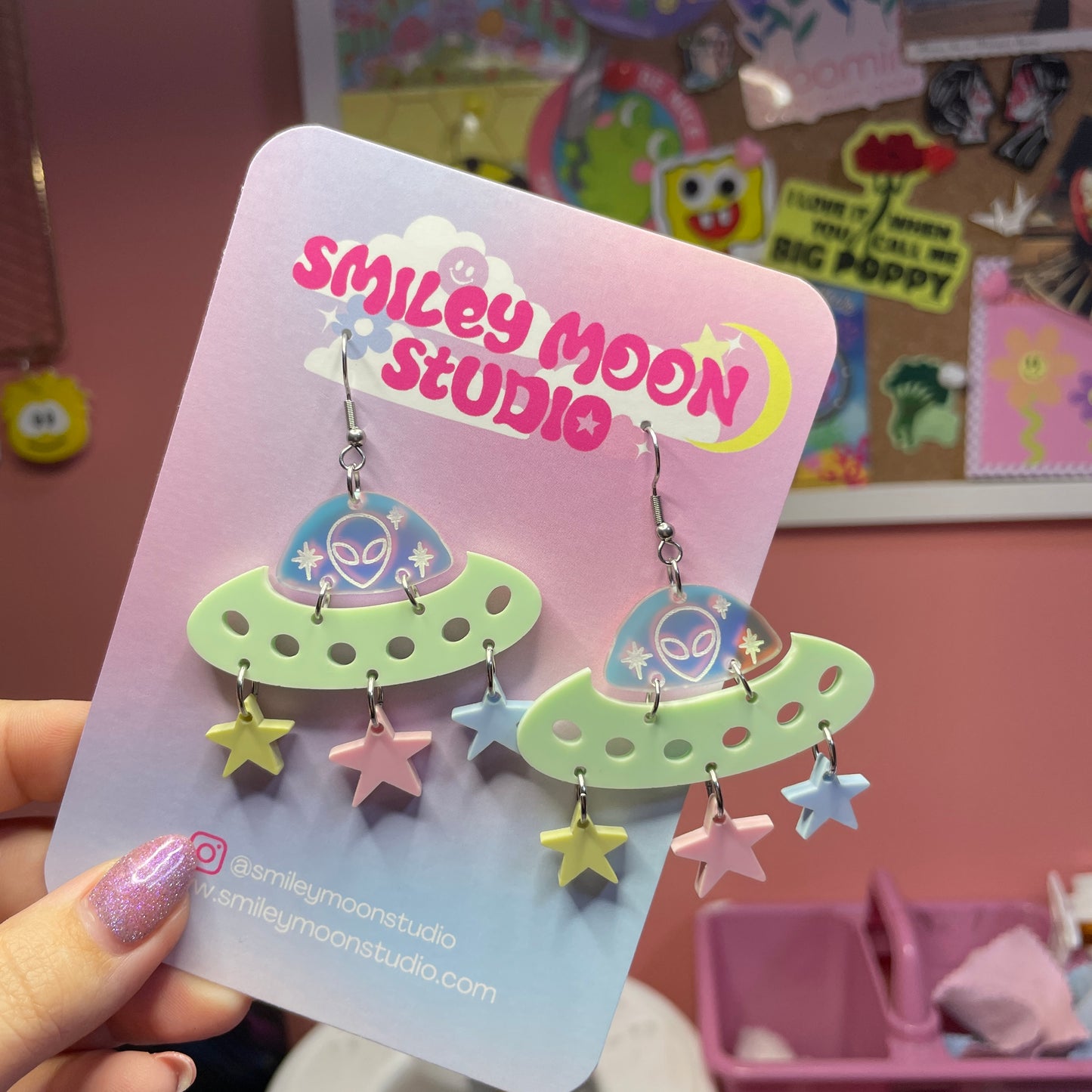Pastel UFO Acrylic Earrings