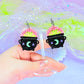 Froggy Cauldron Acrylic Earrings