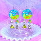 Frutiger Aero Inspired Acrylic Earrings (Version 3, Cloudy Skies)