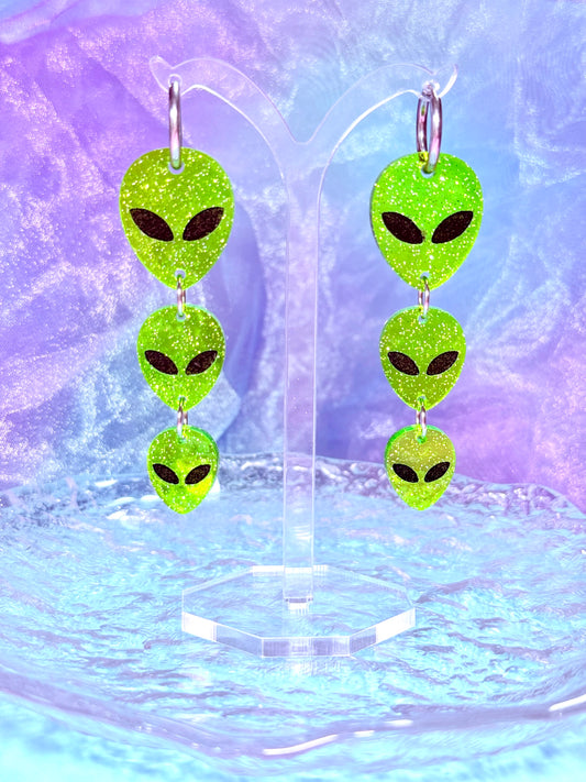 Jelly Alien Drops, Acrylic Earrings