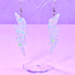 Lightning Bolt Acrylic Earrings (Holo Glitter)