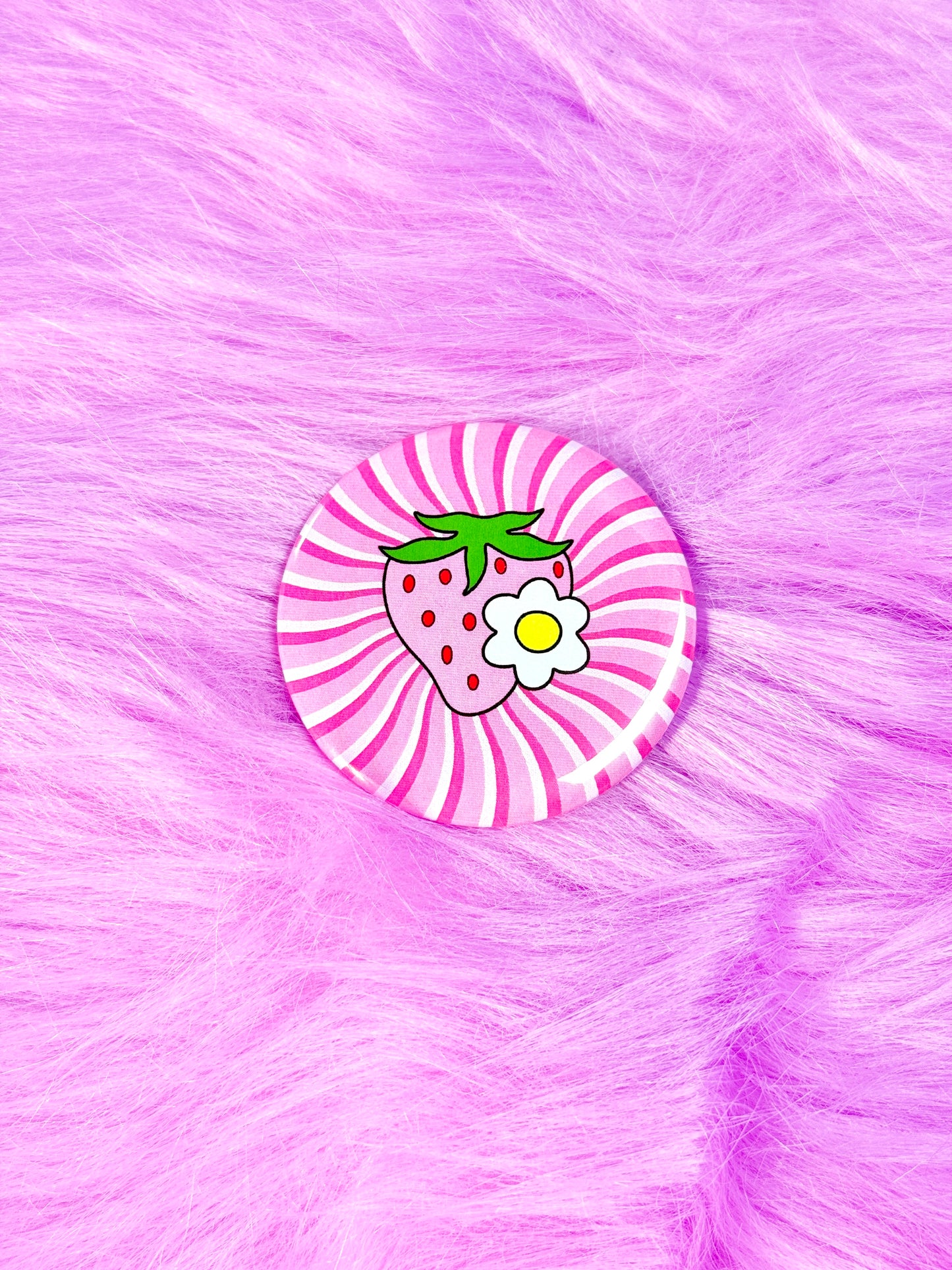 Strawberry Swirl Magnet / Button / Mirror