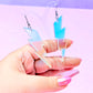 Lightning Bolt Acrylic Earrings (Iridescent)