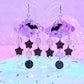 Witchy Night Sky Drops, Acrylic Earrings