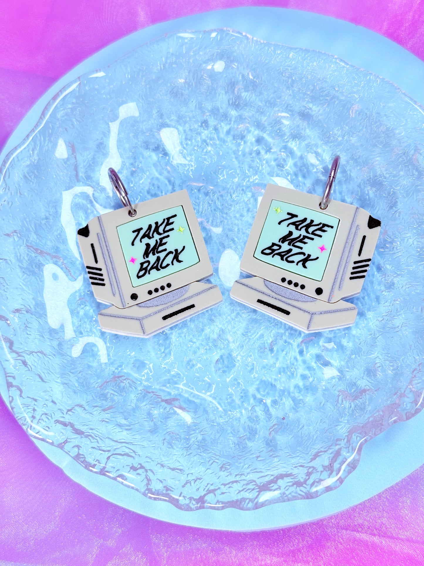 Retro Computer Earrings, Take Me Back