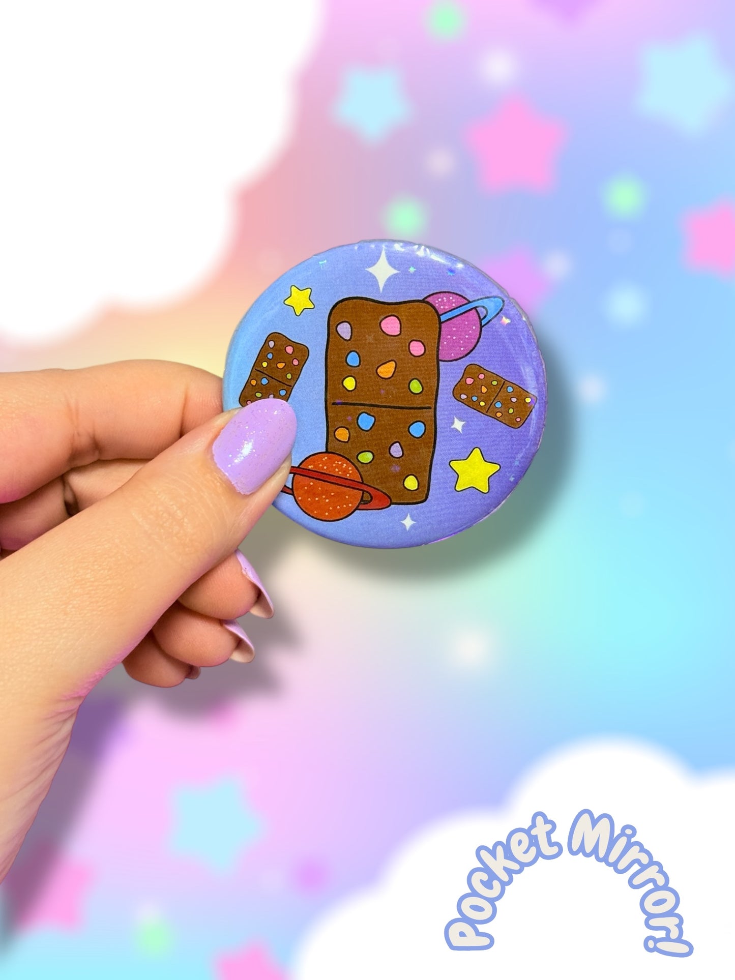 Nostalgic Space Brownie Mini Mirror