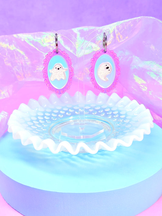 Ghostly Mirror Acrylic Earrings