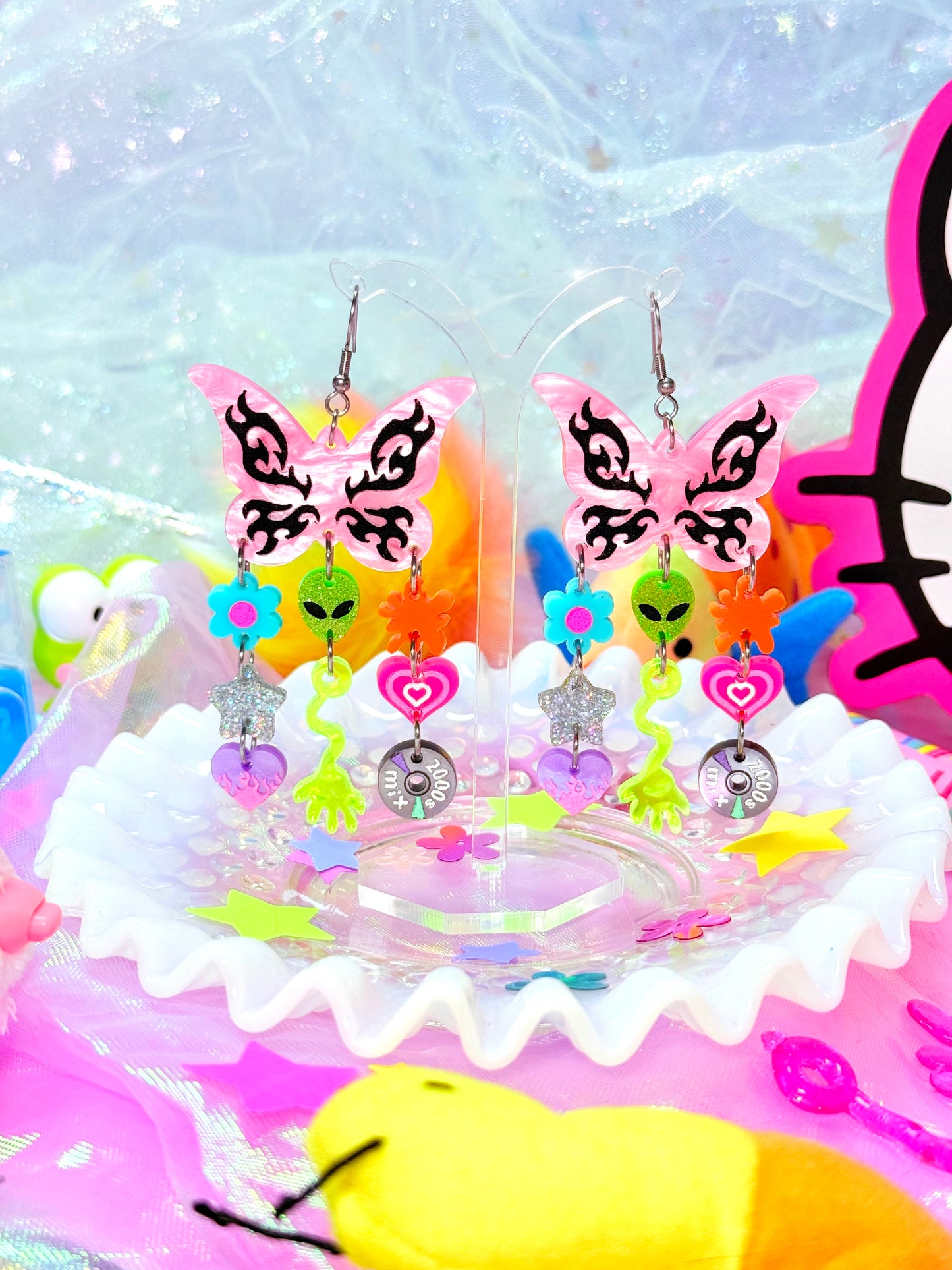 2000s Drops, Acrylic Earrings