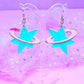 Y2K Cosmic Star Acrylic Earrings (Blue)