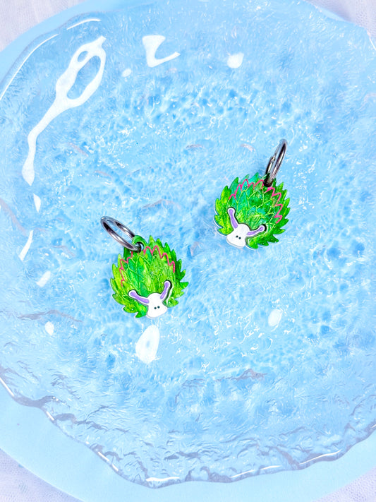 Mini Leaf Sheep Acrylic Earrings