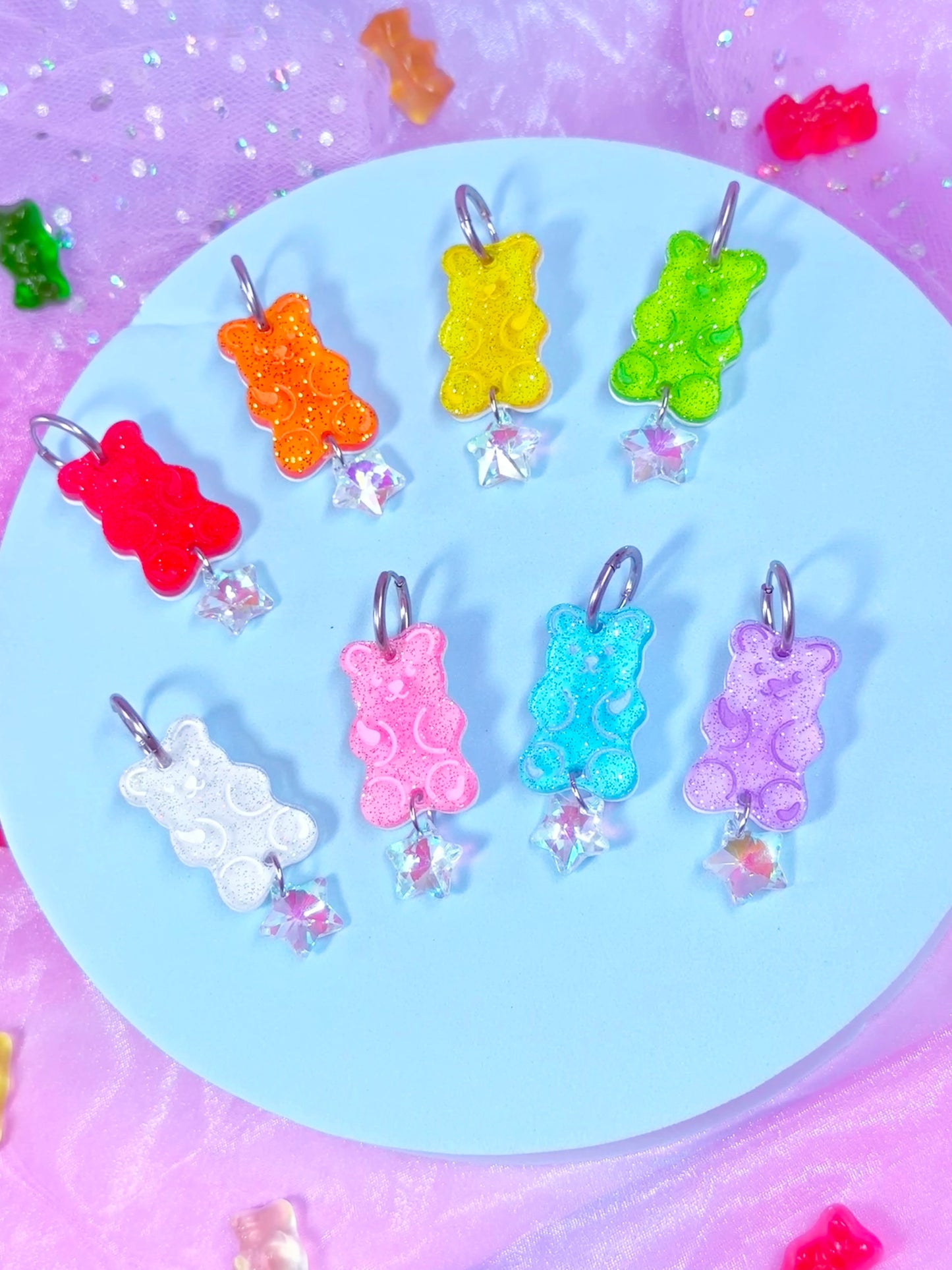 Gummy Bear Acrylic Earrings, Mix and Match