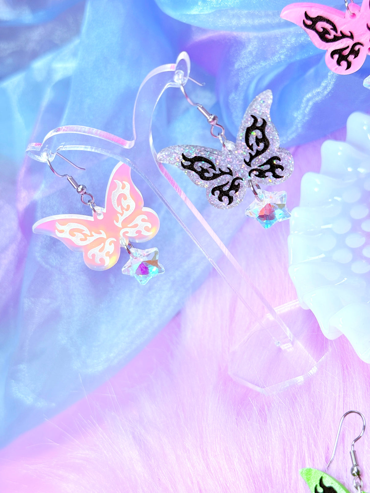 Y2K Butterfly Tattoo Earrings