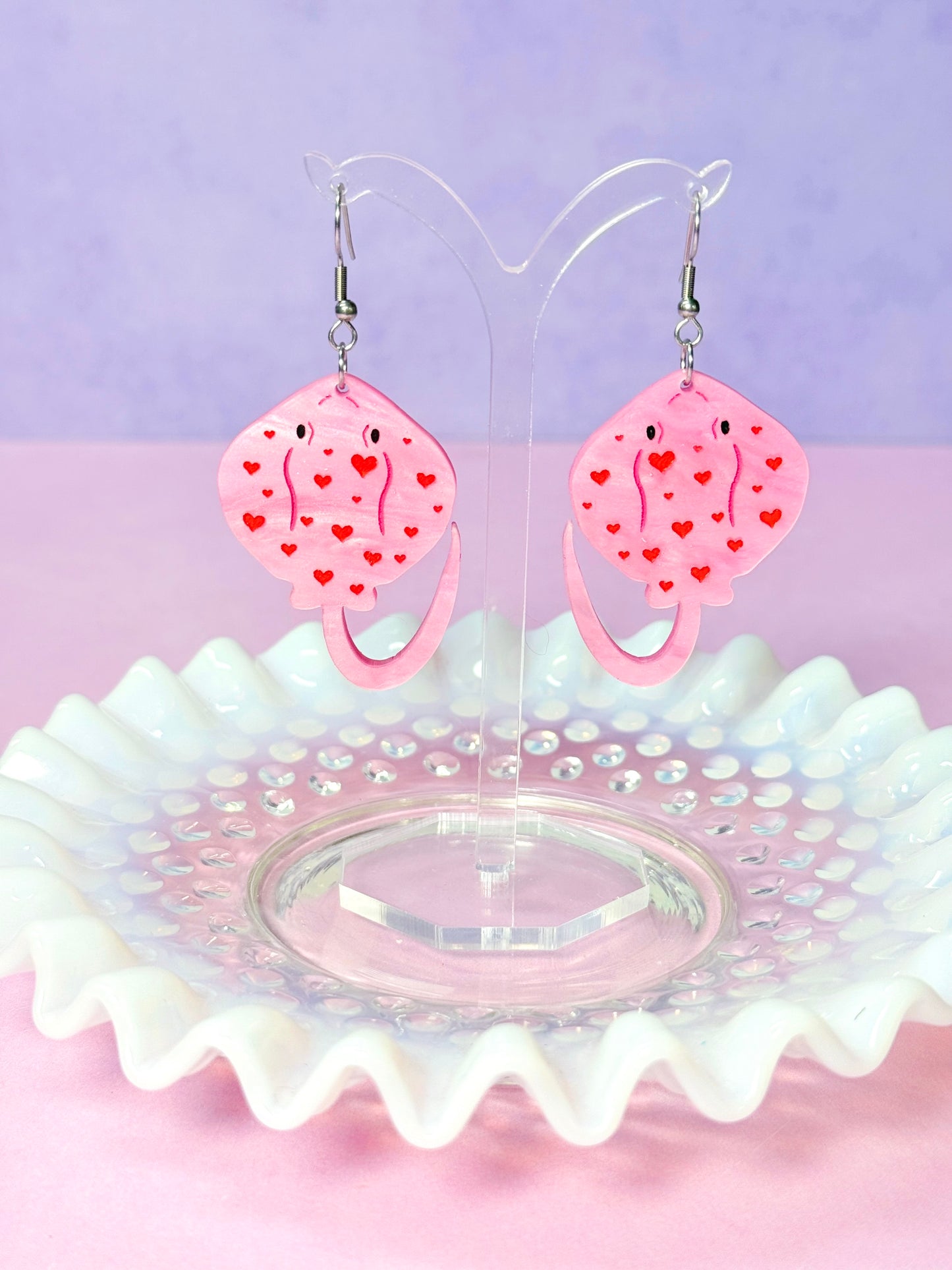 Love Ray Acrylic Earrings