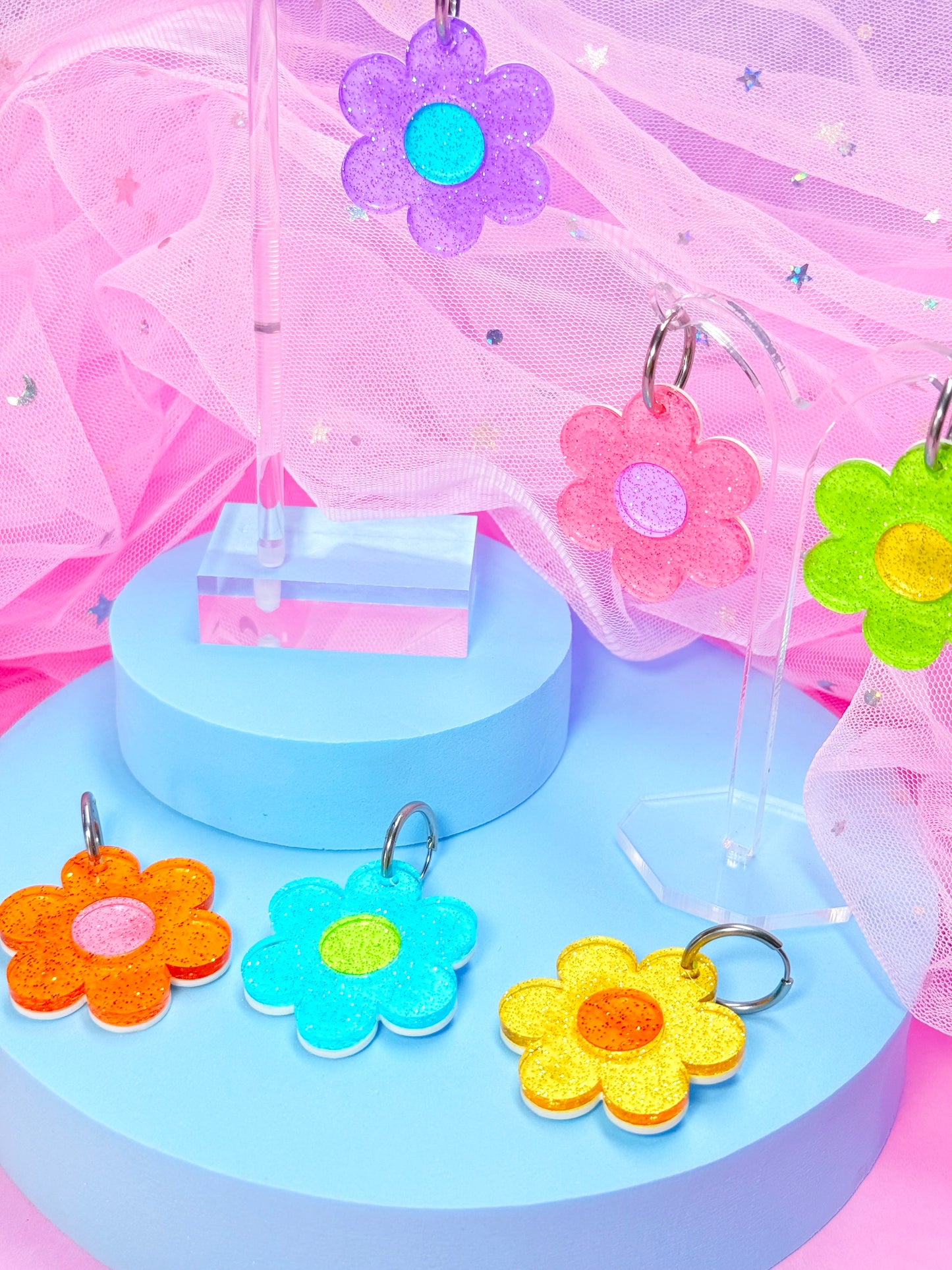 Y2K Jelly Flower Acrylic Earrings