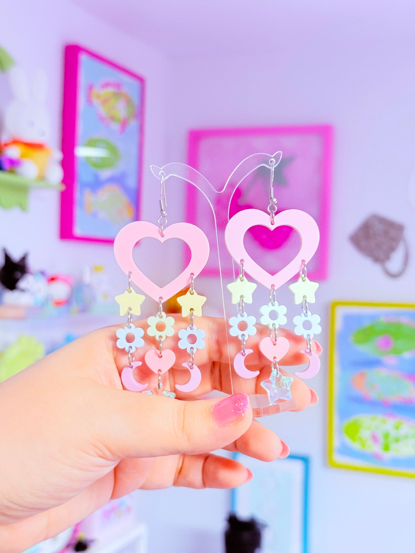 Y2K Candy Drops, Acrylic Earrings (Pastel)