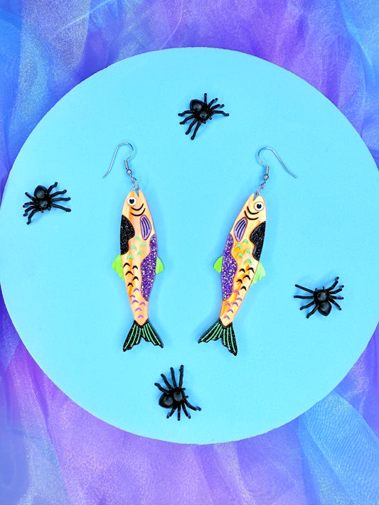 Spooky Fish Acrylic Earrings