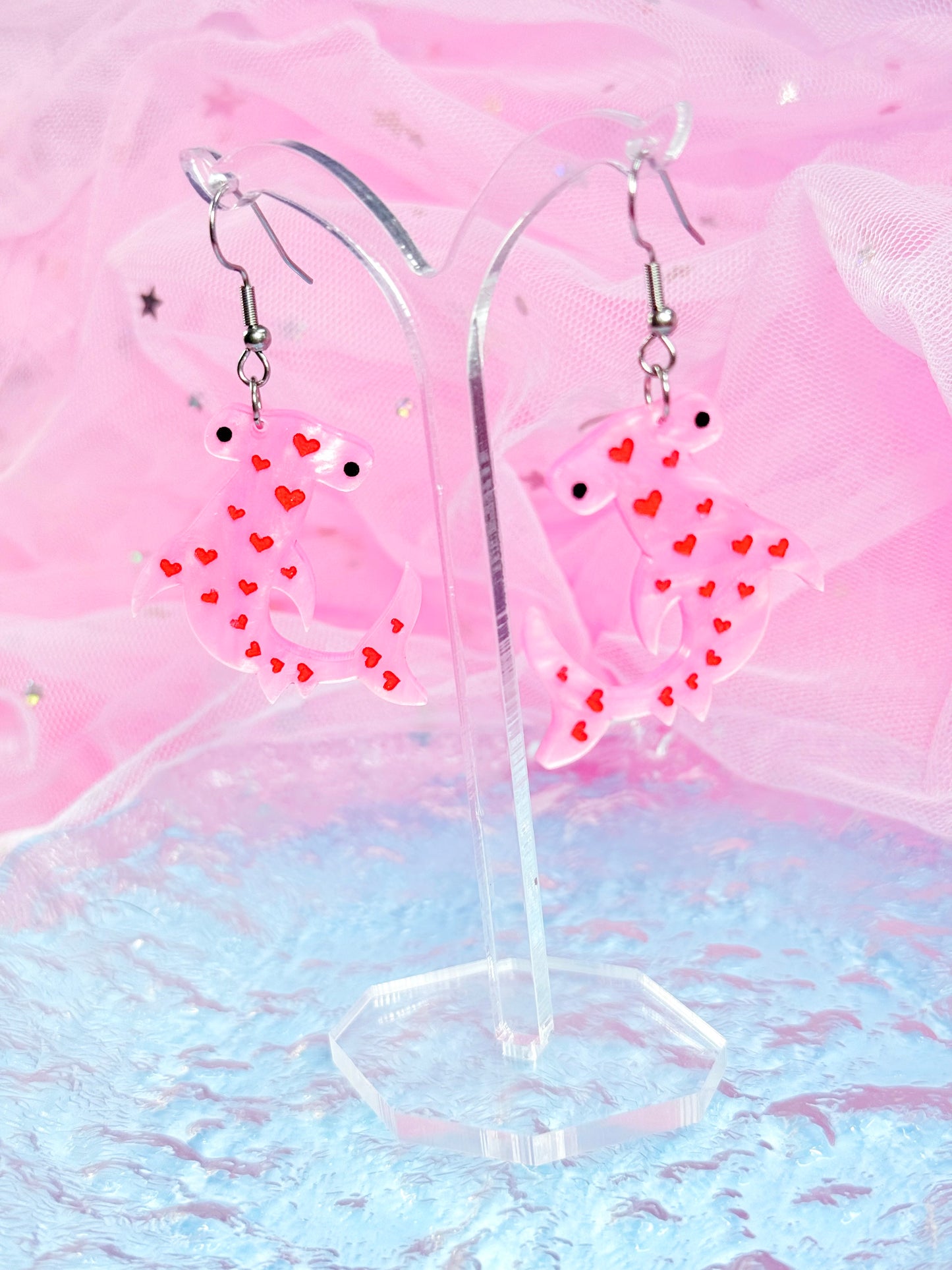 Love Hammerhead Acrylic Earrings