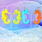 Funky Seahorse Acrylic Earrings, Mix and Match