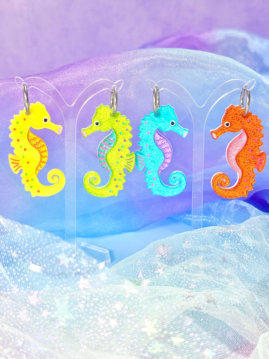 Funky Seahorse Acrylic Earrings, Mix and Match