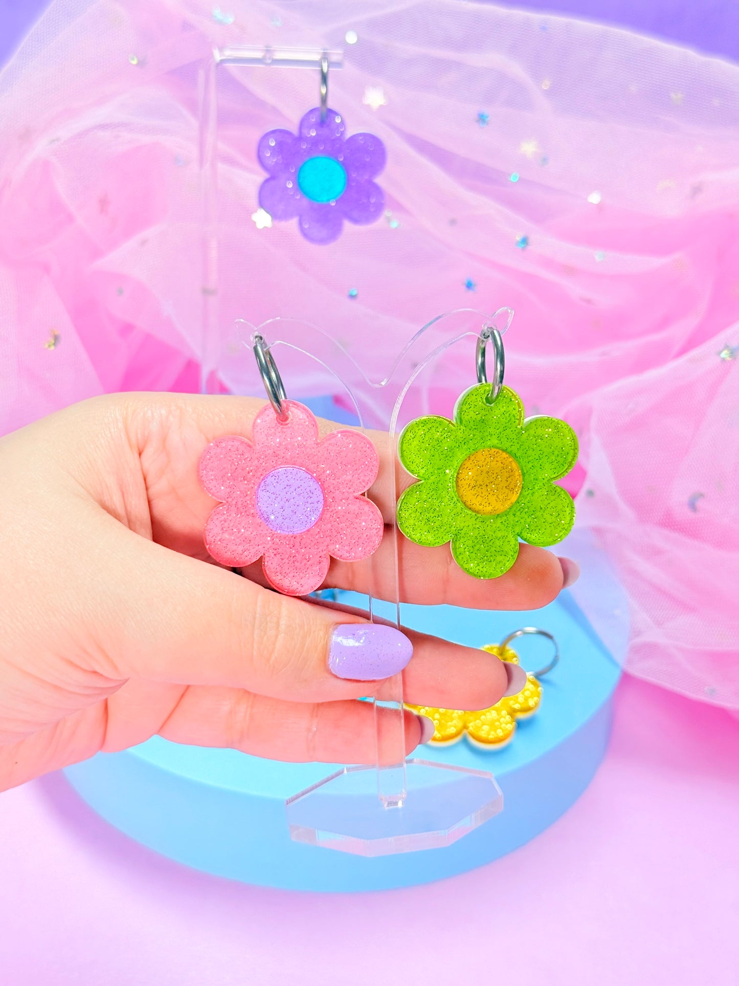 Y2K Jelly Flower Acrylic Earrings