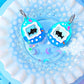 Virtual Pet Shark Acrylic Earrings