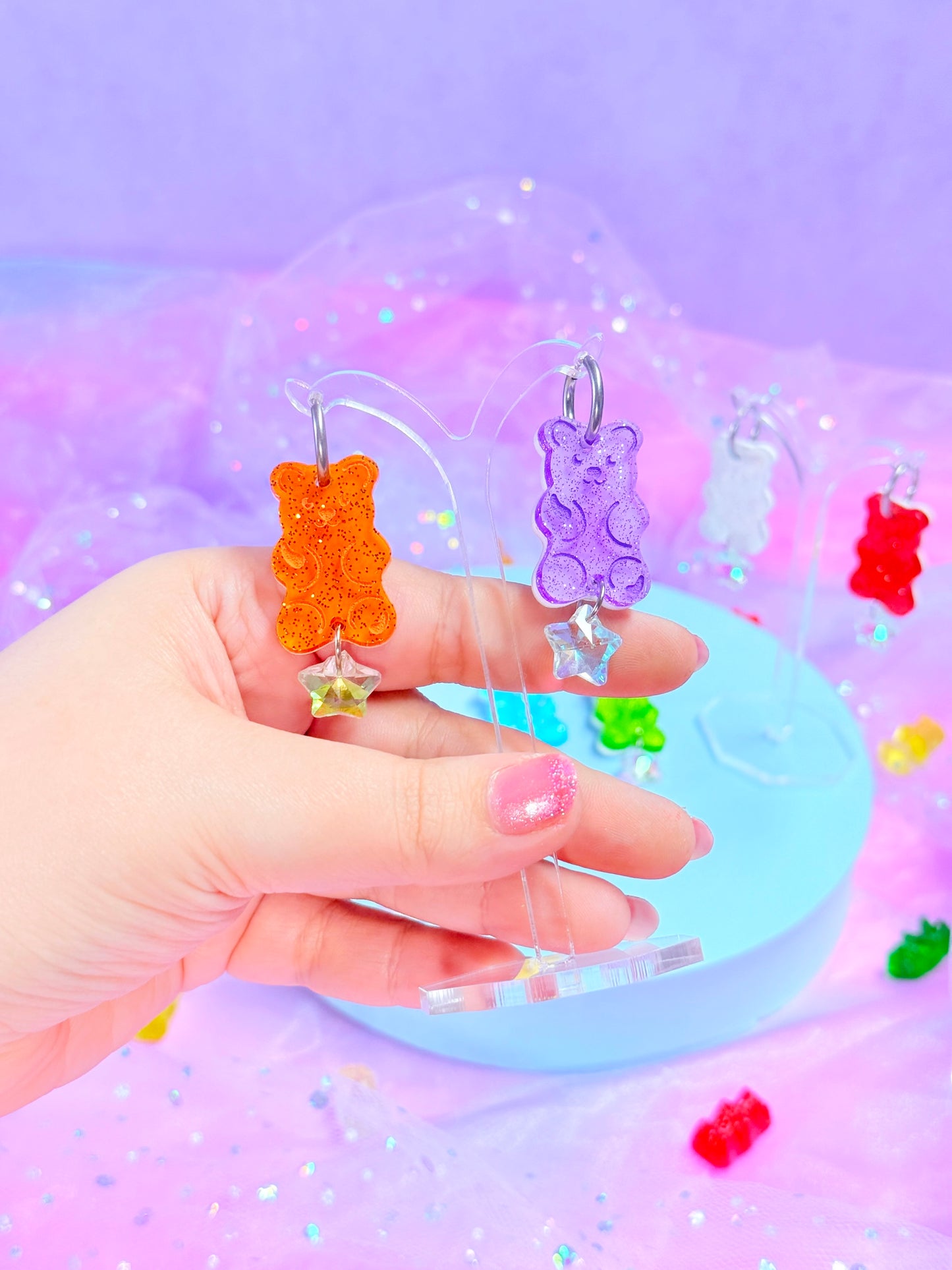 Gummy Bear Acrylic Earrings, Mix and Match