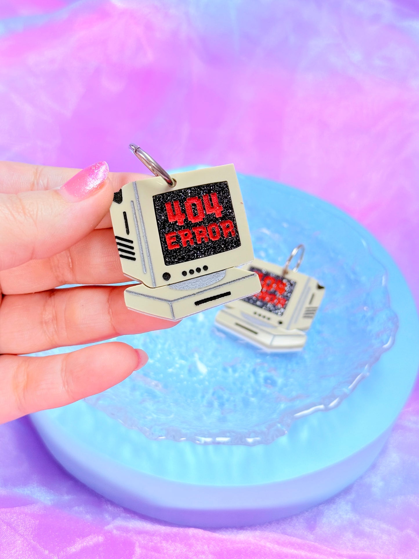 Retro Computer Earrings, 404 ERROR!